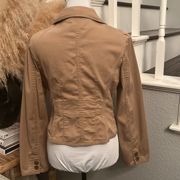 Ann Taylor Loft 4 Front Pocket Tan Blazer Size 4 - Picture 6 of 8